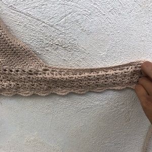 Crochet tie crop tie